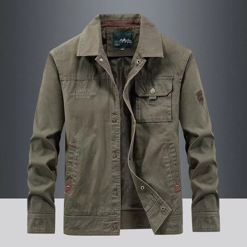 Rugged Multi-Pocket Canvas Field Jacket
