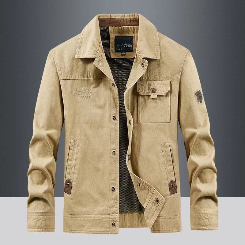 Rugged Multi-Pocket Canvas Field Jacket