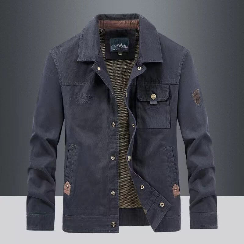 Rugged Multi-Pocket Canvas Field Jacket